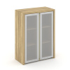 Шкаф средний широкий (2 средних фасада стекло сатин в раме) COR.ST-2.4R серии «Corner»