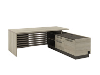 Стол руководителя на ЛДСП опорах с опорной тумбой правый  Z-220пр.1000  для кабинета руководителя «V