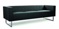 Диван трехместный CHAIRMAN ВЕНТА  (экокожа Euroline черный)
