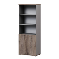 Шкаф высокий полуоткрытый для документов B-672 для кабинета руководителя "Vilas"