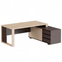 Стол руководителя с опорной тумбой ACT 1916 для кабинета руководителя «ALTO»