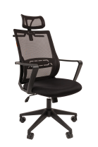 Кресло офисное CHAIRMAN 545 (Сетчатый акрил TW-01 черный/ ткань TW-11 черный)