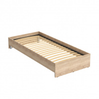 Кровать односпальная 900х2000 без изголовья серии "KANN" (дуб сонома светлый, 2040х940х300 мм)