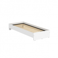 Кровать односпальная 800х2000 без изголовья серии "KANN" (Белый, 2040х840х300 мм)