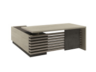 Стол руководителя на ЛДСП опорах с опорной тумбой правый  Z-218пр.0000  для кабинета руководителя «V