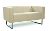 Диван двухместный CHAIRMAN ВЕНТА  (экокожа Euroline кремово-белый)