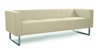 Диван трехместный CHAIRMAN ВЕНТА  (экокожа Euroline кремово-белый)