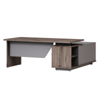 Стол руководителя с опорной тумбой левый B-119L для кабинета руководителя "Vilas"