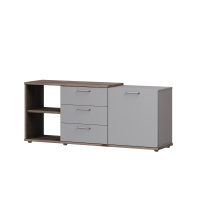 Тумба с 3-мя ящиками, распашной дверью и нишей B-212 для кабинета руководителя "Vilas"