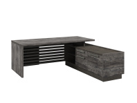 Стол руководителя на ЛДСП опорах с опорной тумбой правый  Z-220пр.0000  для кабинета руководителя «V