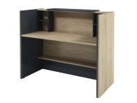 Ресепшен прямой I-86 серии «Инновация» (Дуб сонома/ антрацит, 1430х645х1151 мм)