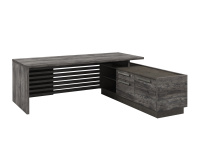 Стол руководителя на ЛДСП опорах с опорной тумбой правый Z-222пр.0000 для кабинета руководителя «Ves