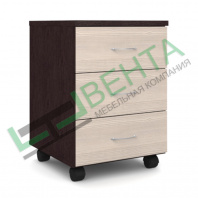 Тумба подкатная Р.Т-3 серии «Референт» (венге/дуб, 430 х 450 х 610 мм)