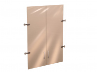 Двери стеклянные для шкафа на 3 секции серии «Рубин»