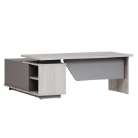 Стол руководителя с опорной тумбой правый B-119R для кабинета руководителя "Vilas"