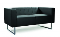 Диван двухместный CHAIRMAN ВЕНТА  (экокожа Euroline черный)