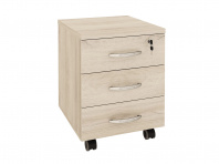 Тумба подкатная 3 ящика с замком серии «Альфа»